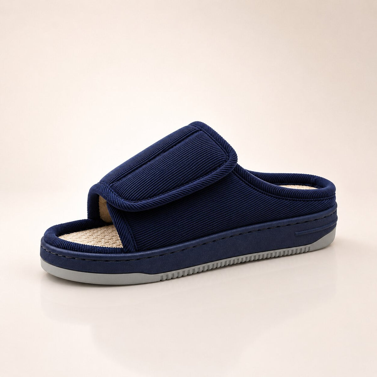 Extra Wide Slippers | Corduroy, Padded Comfort | Non Slip for Swollen Feet