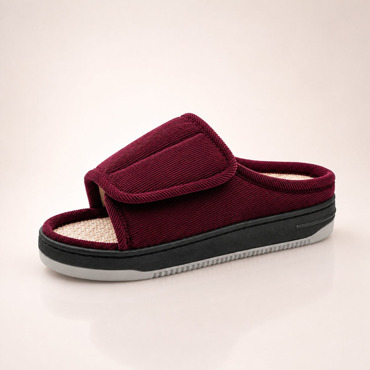 Extra Wide Slippers | Corduroy, Padded Comfort | Non Slip for Swollen Feet
