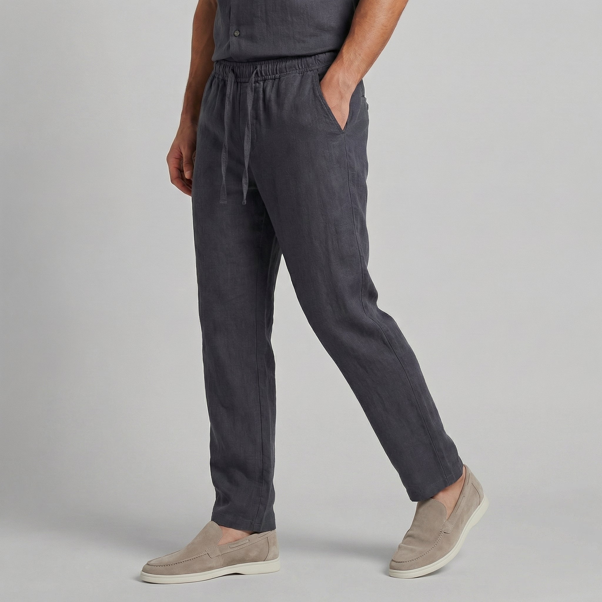 Men's Wide Leg Trousers | Casual Summer, Breathable Linen