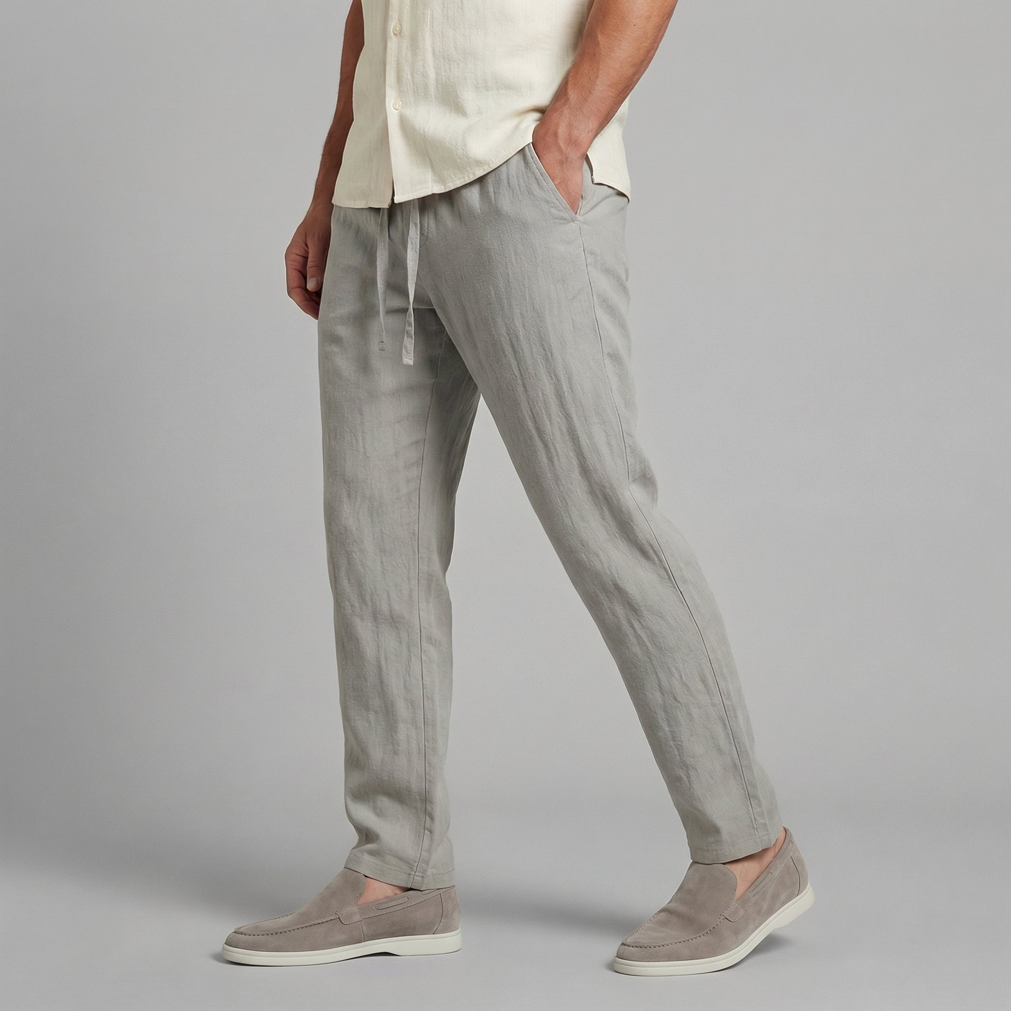 Men's Wide Leg Trousers | Casual Summer, Breathable Linen