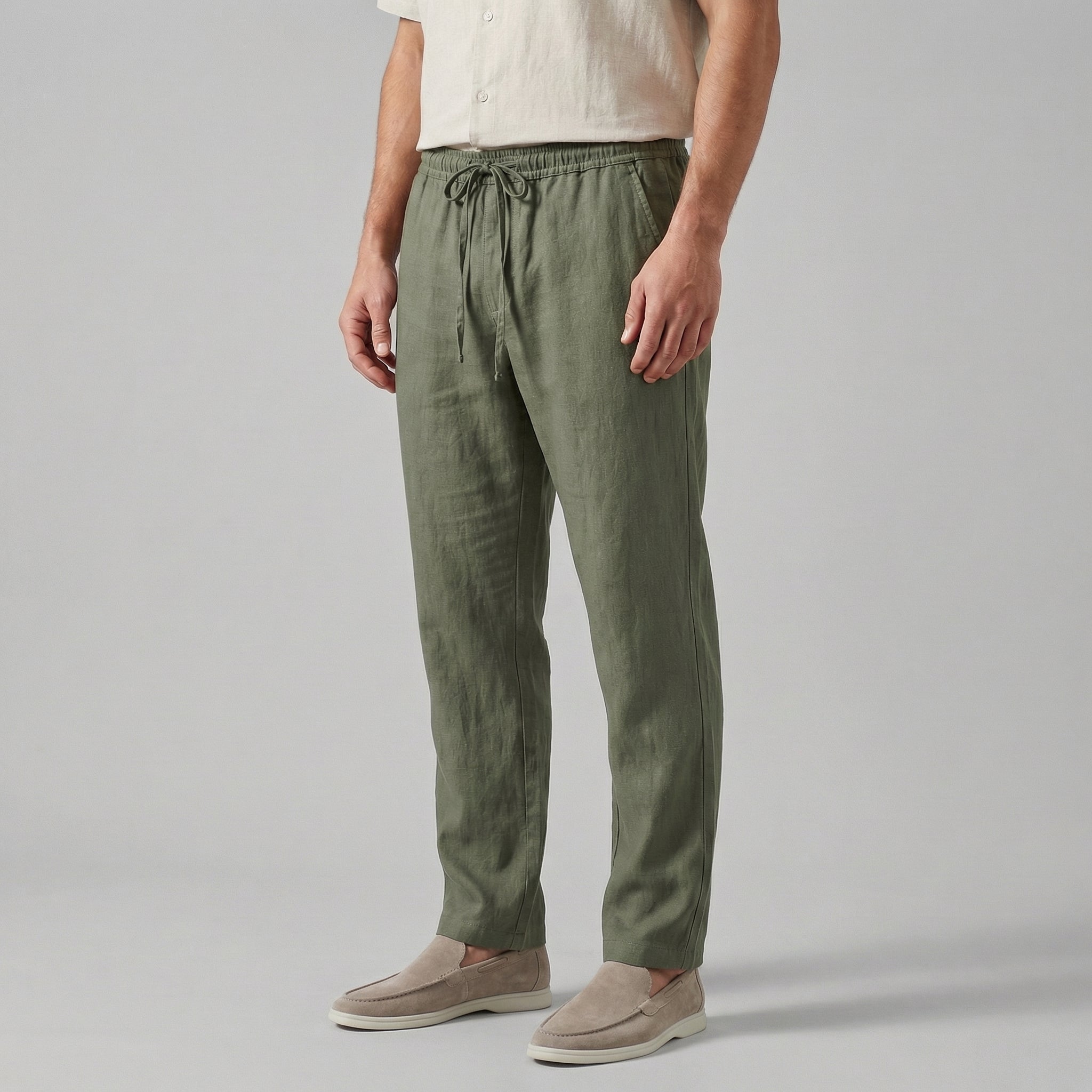 Men's Wide Leg Trousers | Casual Summer, Breathable Linen