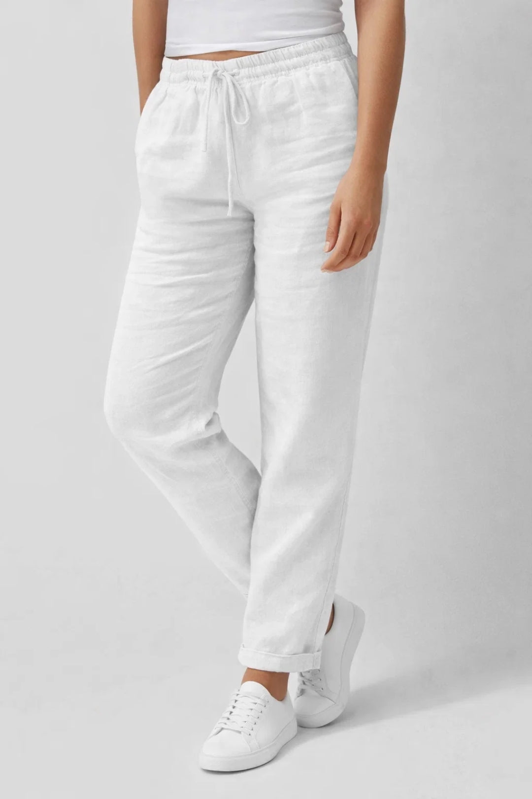 Women's Trousers | Straight Leg, Drawstring Waist | Summer Casual