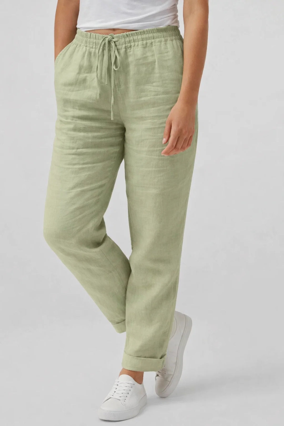 Women's Trousers | Straight Leg, Drawstring Waist | Summer Casual