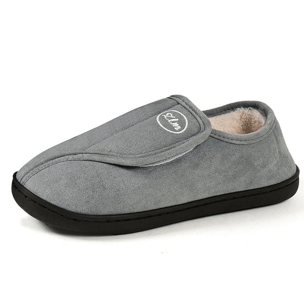 Men's Extra Wide Slippers | Warm, Plush Lined | Comfortable Fit for Swollen Feet