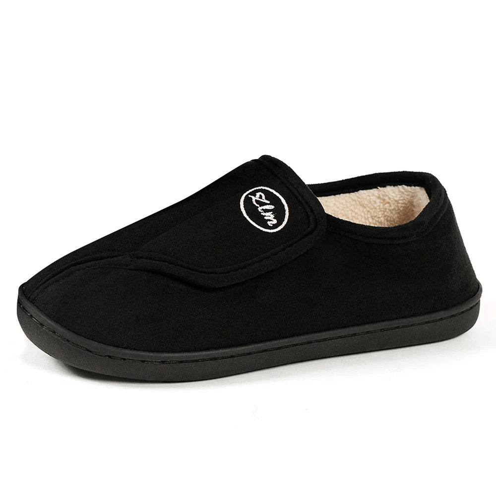 Men's Extra Wide Slippers | Warm, Plush Lined | Comfortable Fit for Swollen Feet