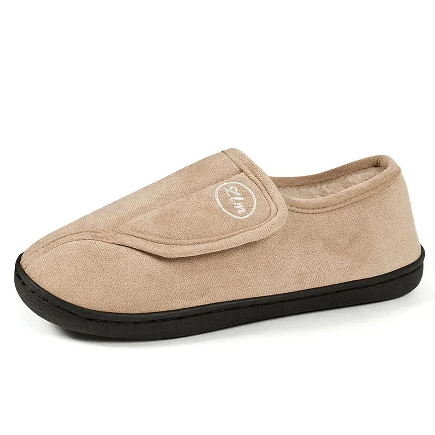 Men's Extra Wide Slippers | Warm, Plush Lined | Comfortable Fit for Swollen Feet
