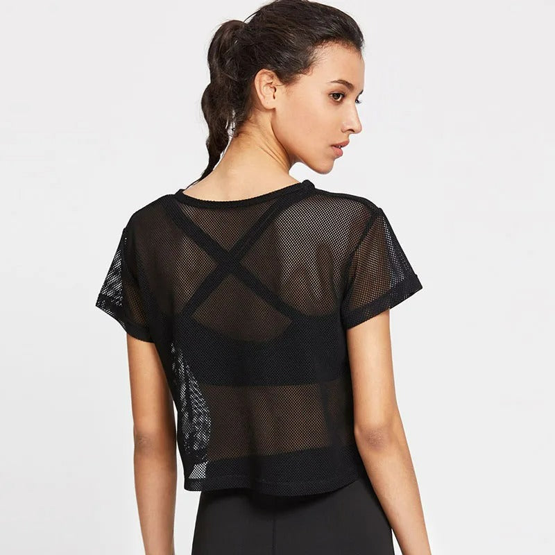 Sports Top | Breathable mesh workout top | Quick-dry, lightweight