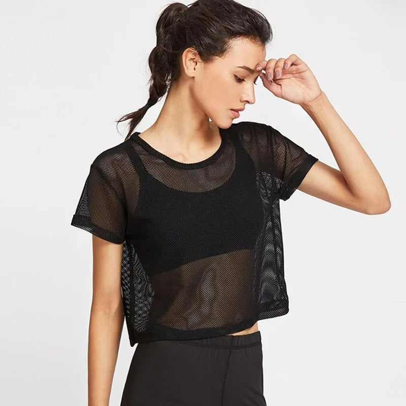 Sports Top | Breathable mesh workout top | Quick-dry, lightweight