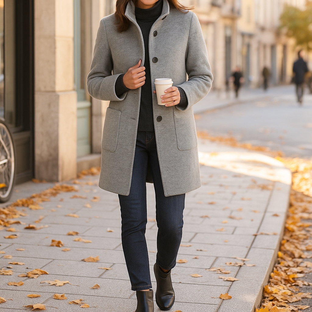 Vivano - Elegant Women’s Tailored Long Winter Coat