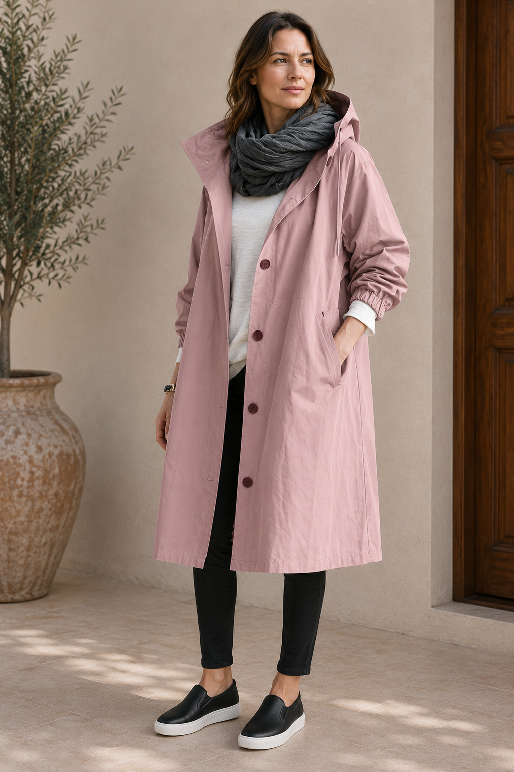 Women's Rain Jacket | Waterproof Oversized with Hood | Breathable