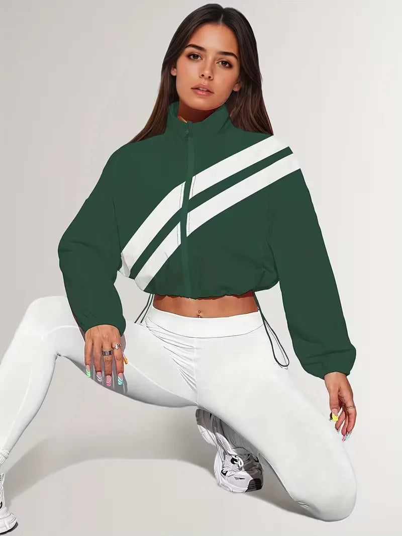 Women's Track Jacket | Oversized Streetwear, Light Blue