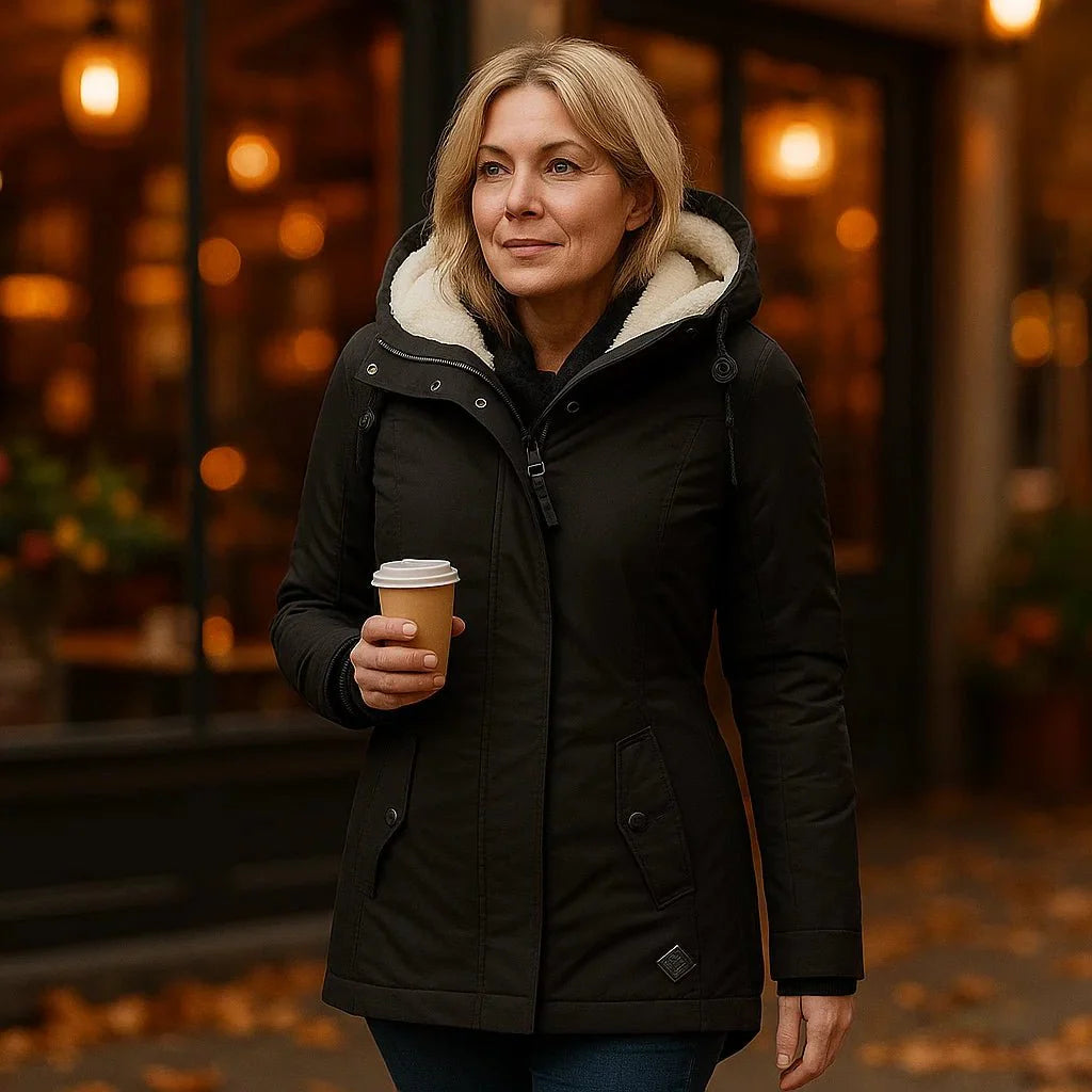 Camila - Elegant Pleated Hooded Coat