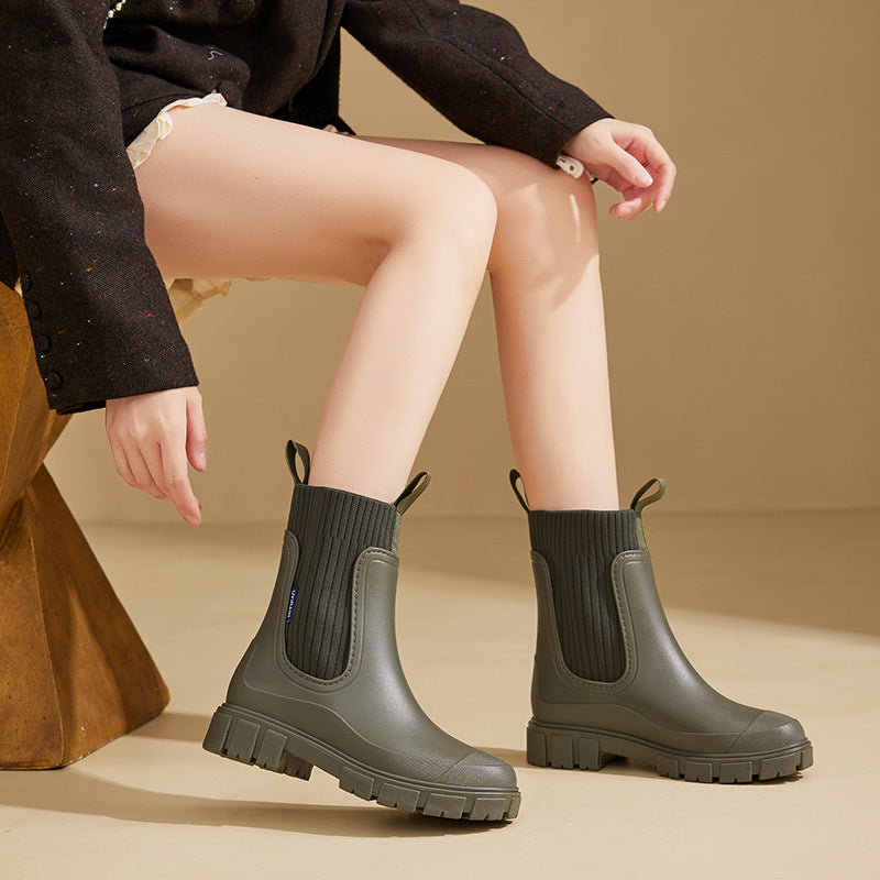 Women waterproof wellies anti-slip rain boots in multiple colours