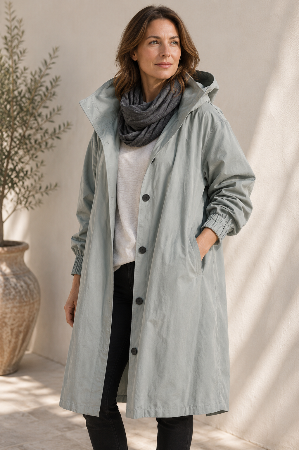 Women's Rain Jacket | Waterproof Oversized with Hood | Breathable