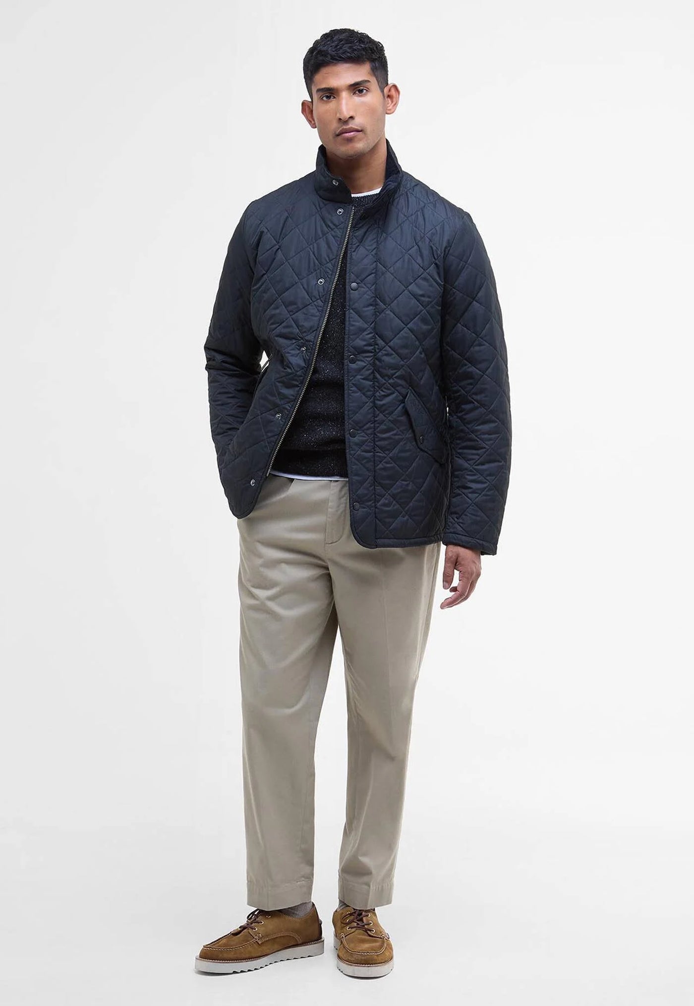 Men's Quilted Jacket | Navy Blue, Fitted