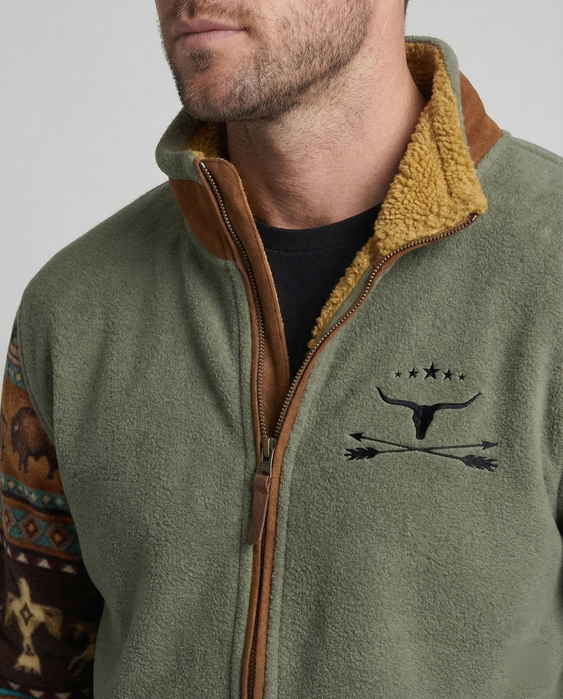 Men's Merino Fleece Jacket for Outdoor Warmth & Comfort