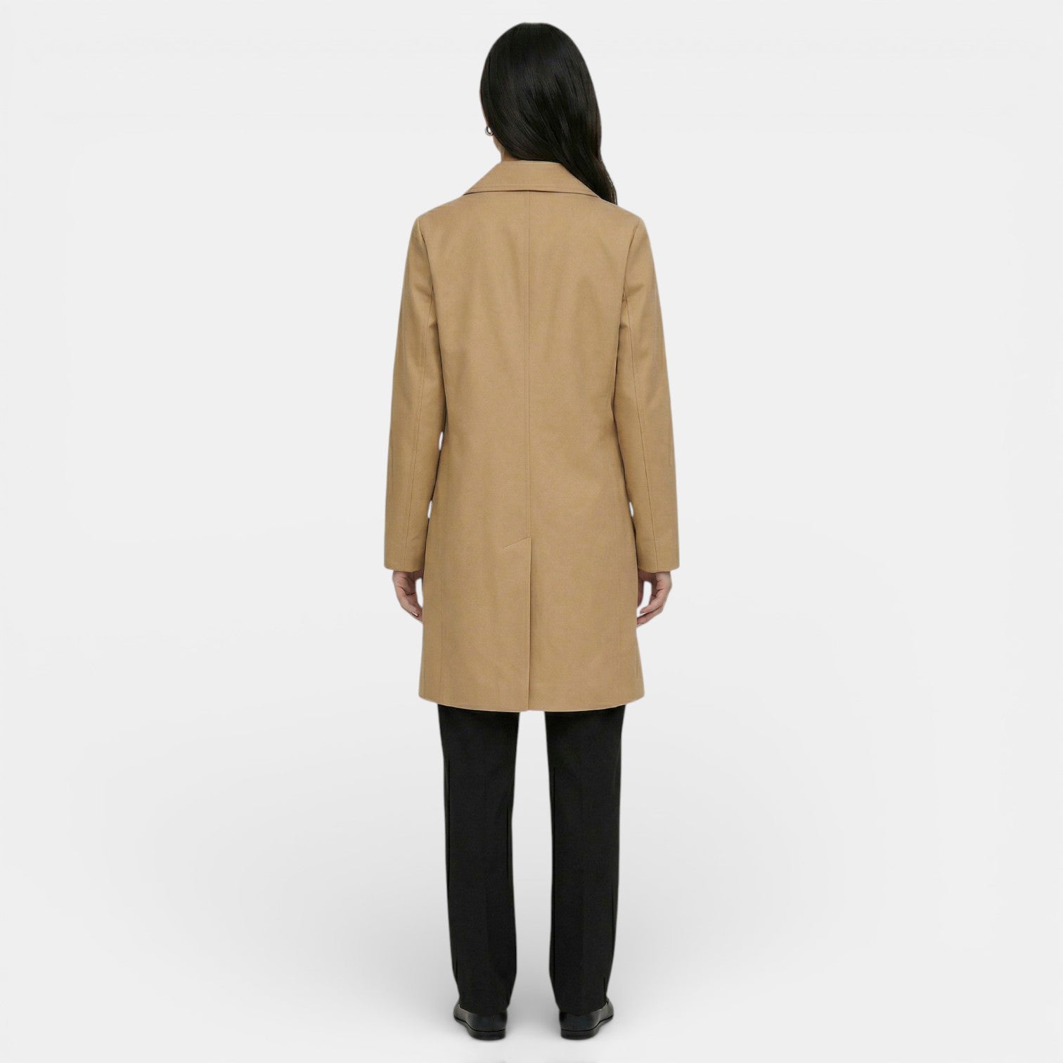 Women's Trench Coat | Midi Length, Lightweight Gabardine | Spring Autumn