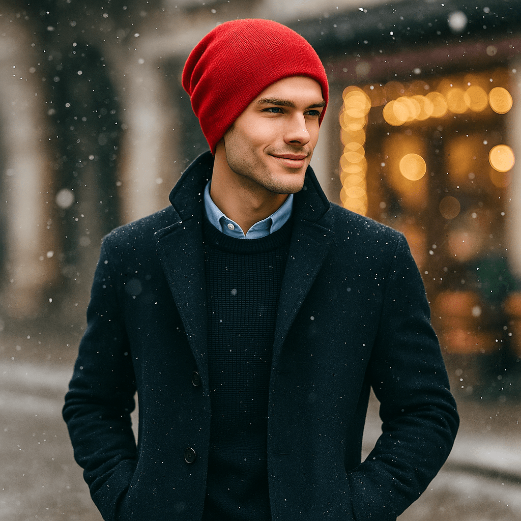 Men's Casual Wool Hat - Warm - Soft - Classic - Beanie