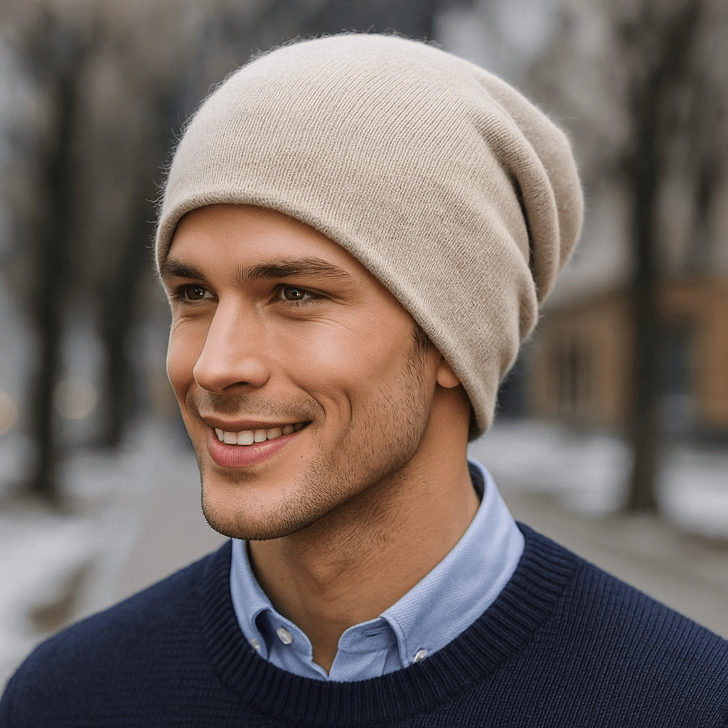 Men's Casual Wool Hat - Warm - Soft - Classic - Beanie