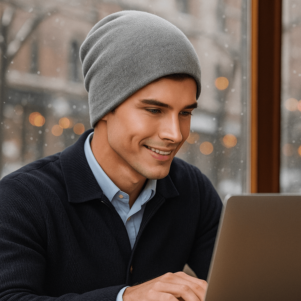 Men's Casual Wool Hat - Warm - Soft - Classic - Beanie