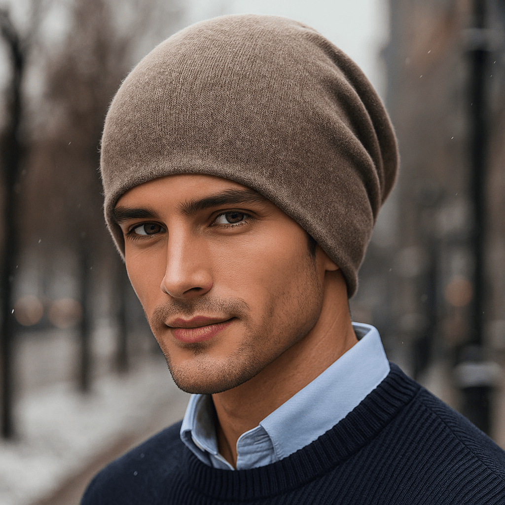 Men's Casual Wool Hat - Warm - Soft - Classic - Beanie