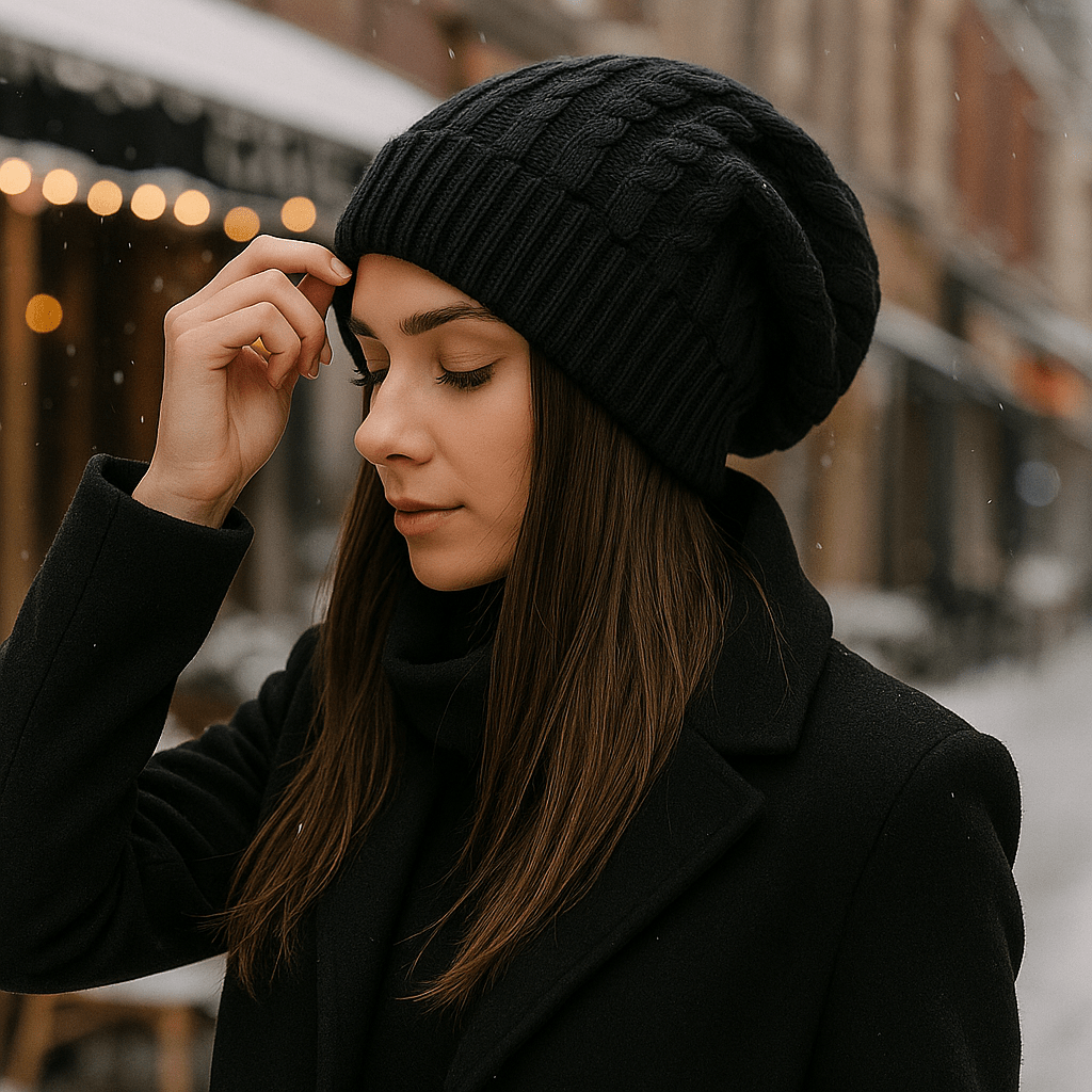 Ladies' Thick Knit Winter Hat - Casual Beanie