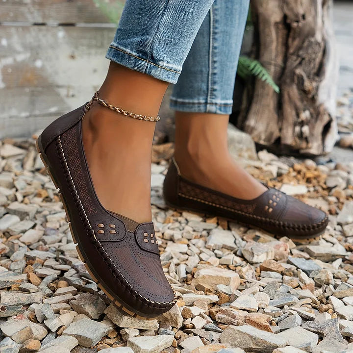 Women's Loafers | Perforated Slip-On, Comfort Breathable