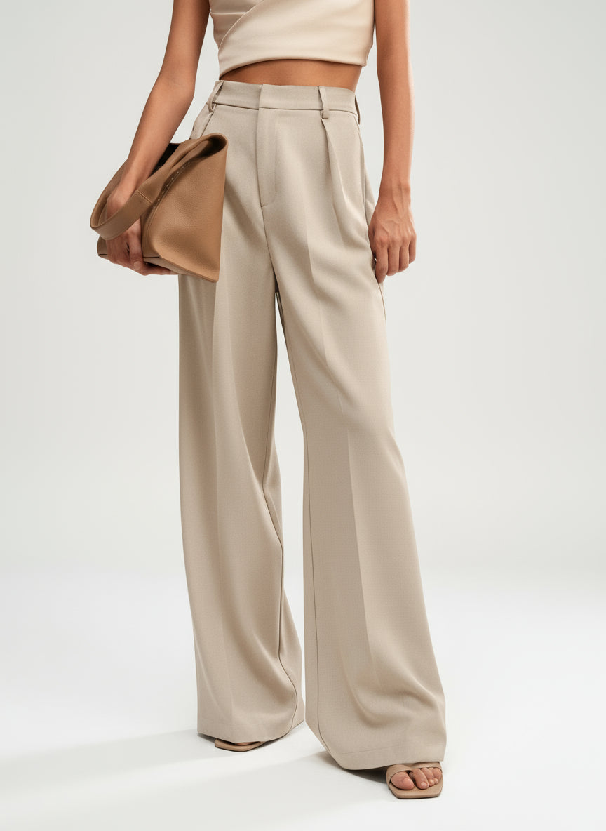Women's Pants | High Waist Wide Leg | Tailored