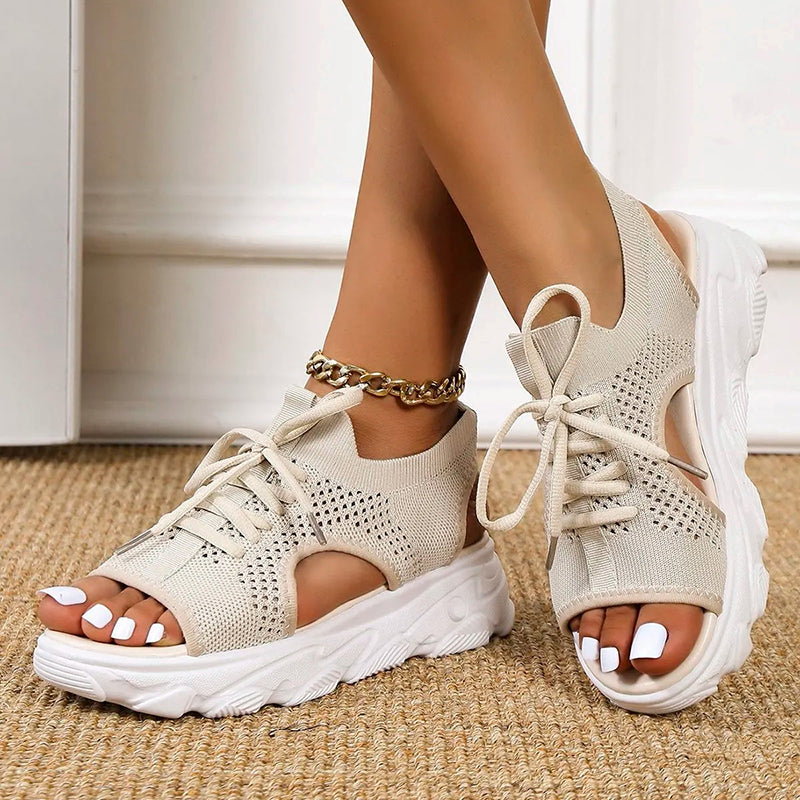 Women's Cushioned Sandals | Knit, Orthopedic, Padded Sole