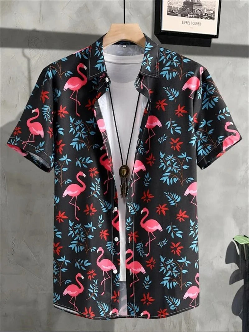 Men's Hawaiian Shirt | Short Sleeve, Tropical Print