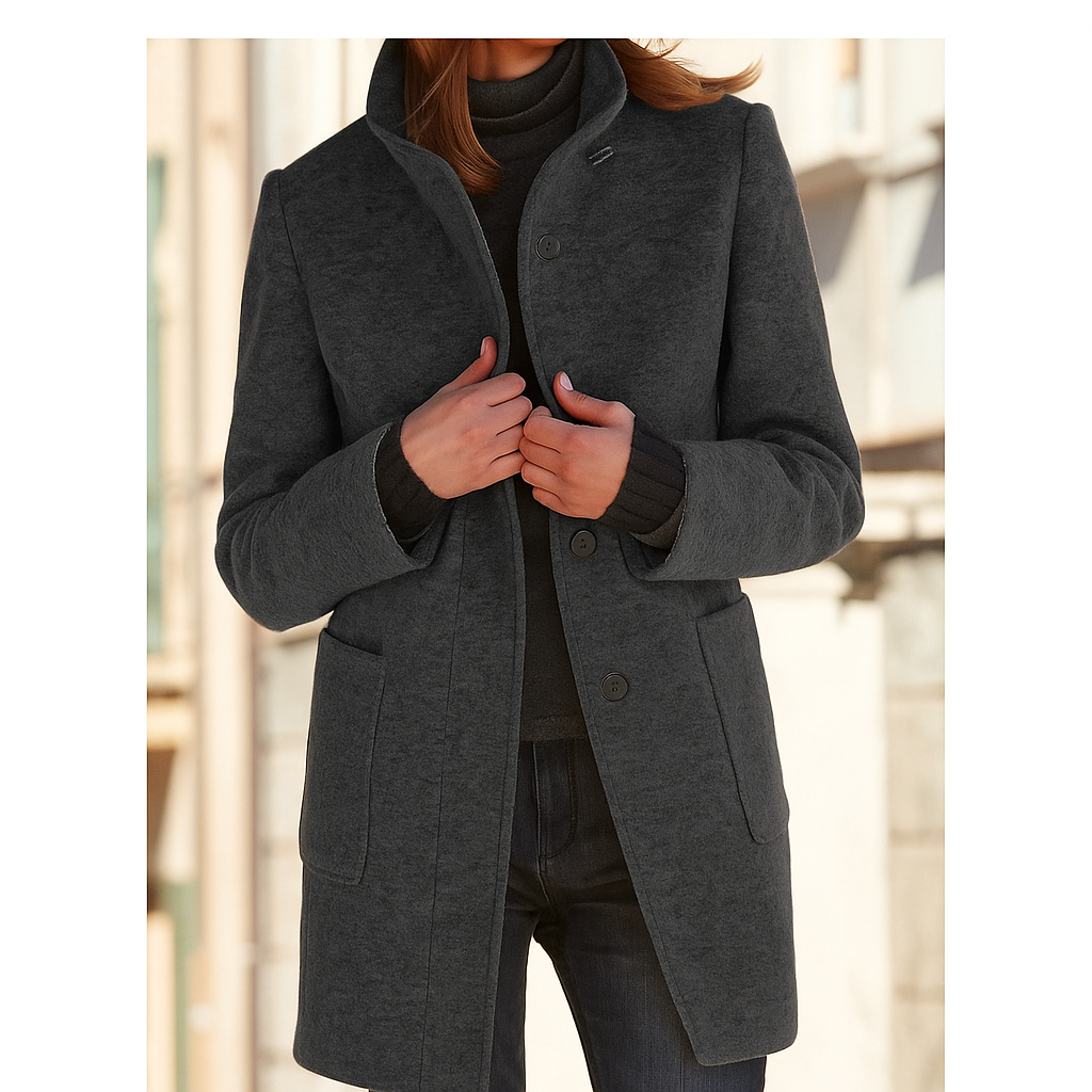 Vivano - Elegant Women’s Tailored Long Winter Coat