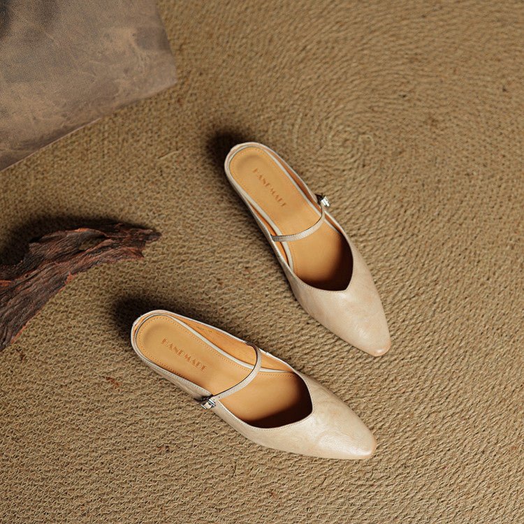 Women's Mary Jane Shoes | Pointed Toe, Leather, Flat Sole