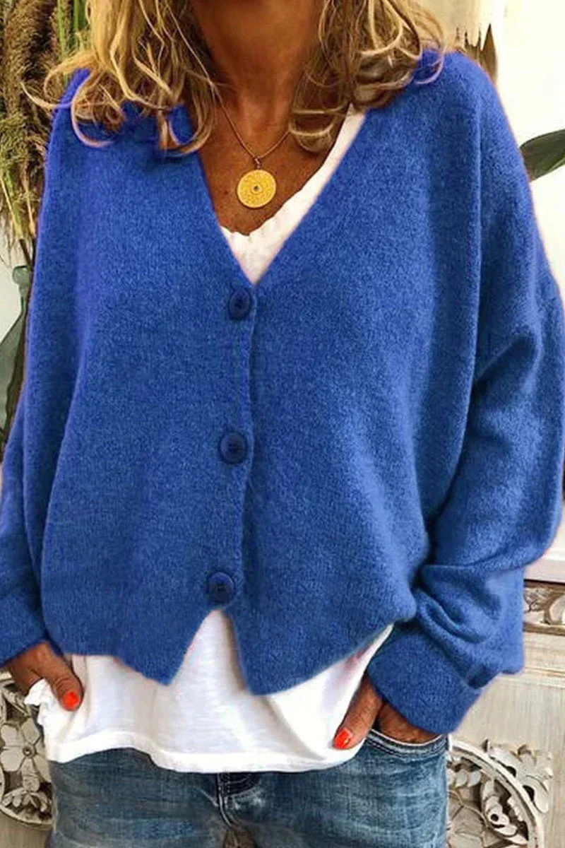 Women's Knit Cardigan | Short, Red, Elegant