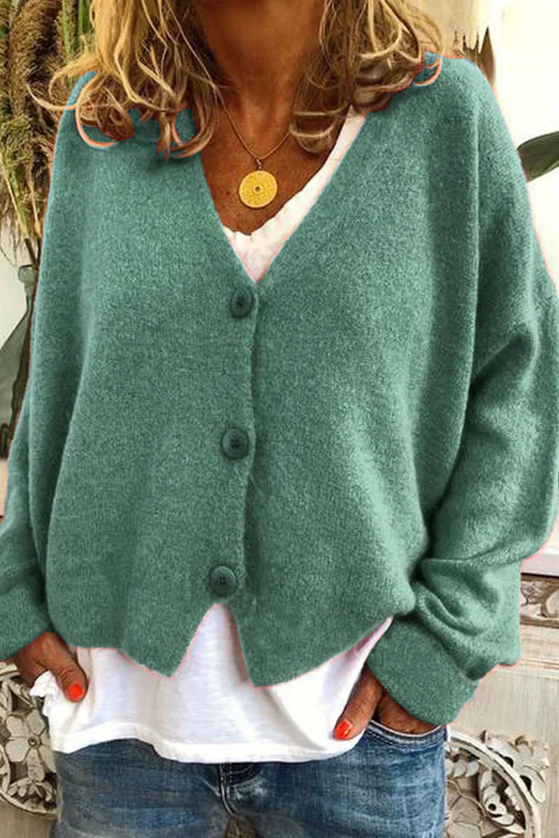 Women's Knit Cardigan | Short, Red, Elegant