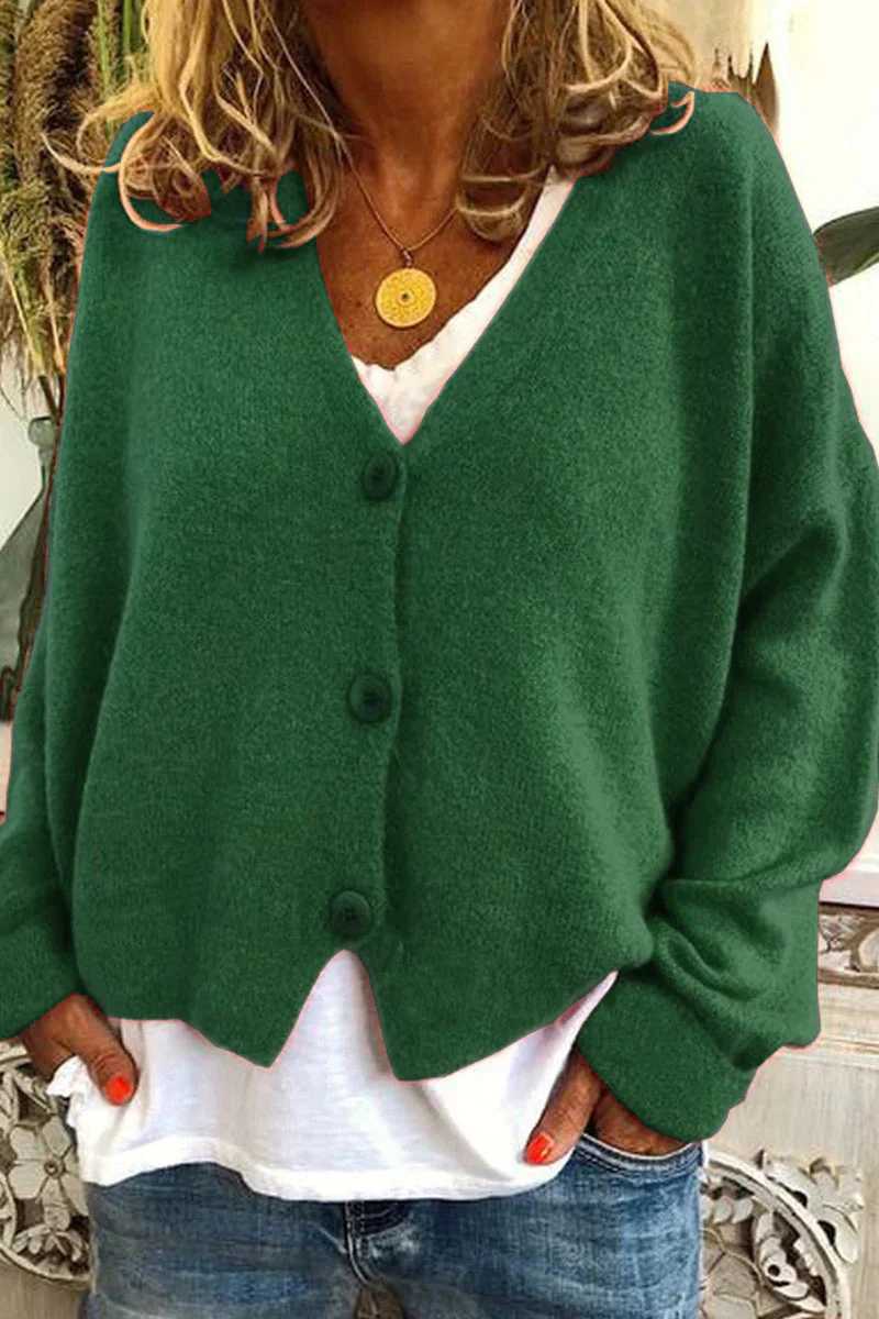 Women's Knit Cardigan | Short, Red, Elegant