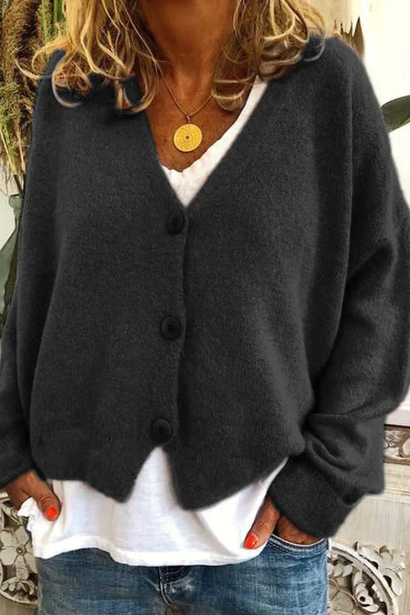 Women's Knit Cardigan | Short, Red, Elegant