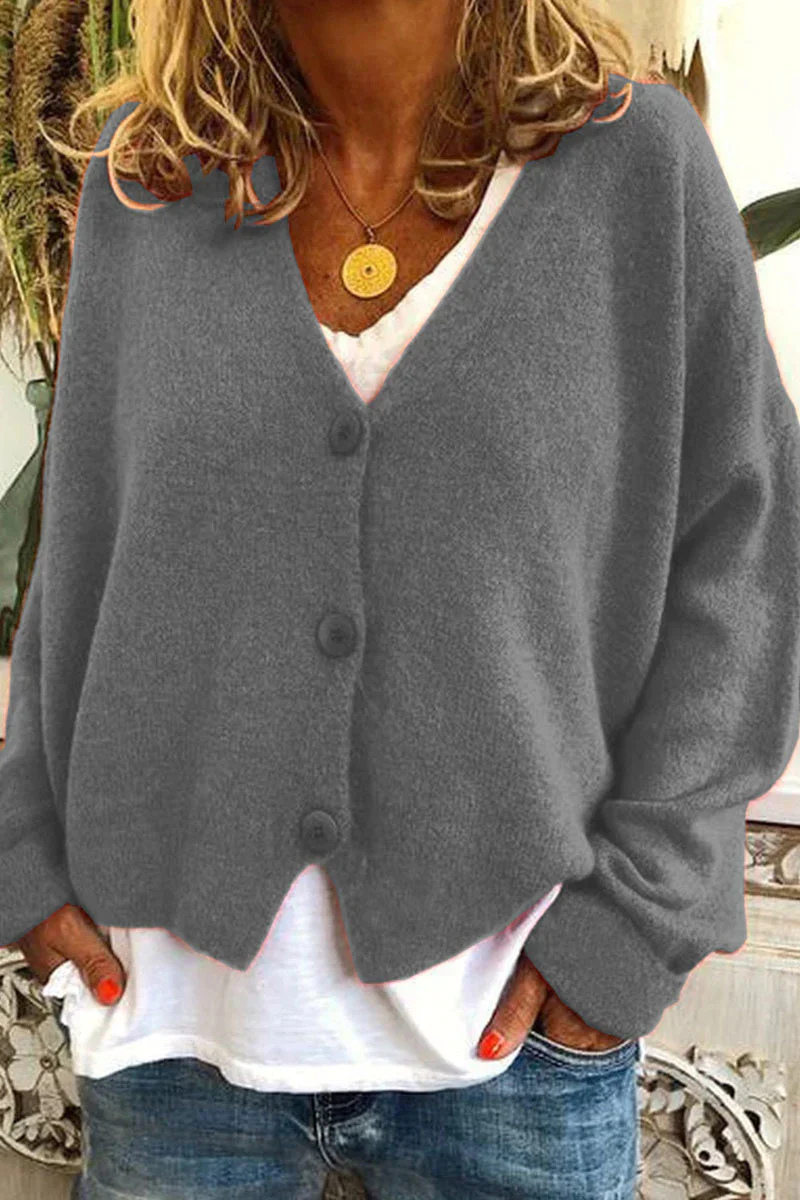 Women's Knit Cardigan | Short, Red, Elegant
