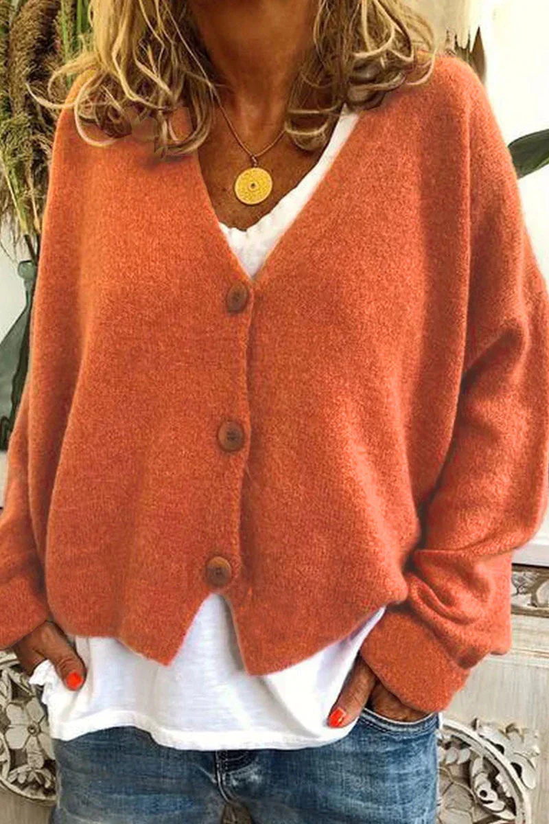 Women's Knit Cardigan | Short, Red, Elegant