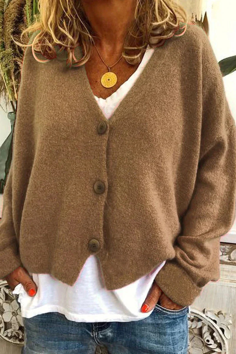 Women's Knit Cardigan | Short, Red, Elegant