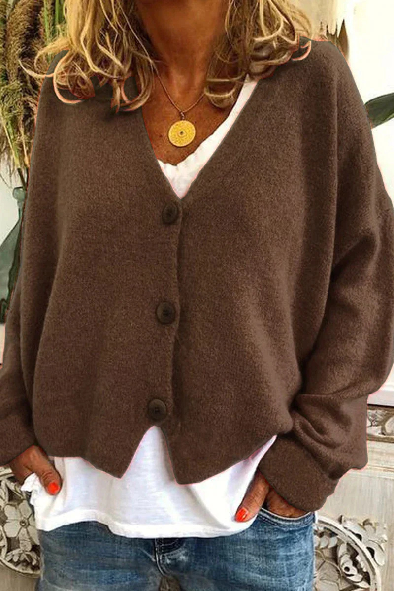 Women's Knit Cardigan | Short, Red, Elegant