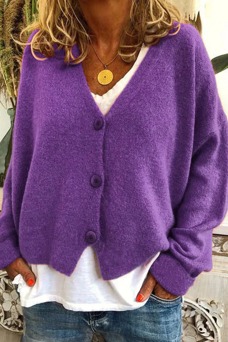Women's Knit Cardigan | Short, Red, Elegant