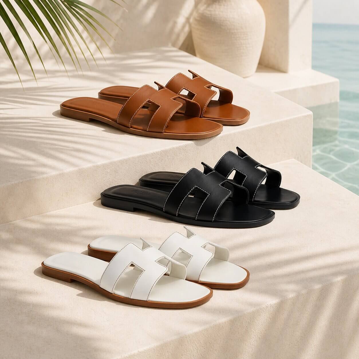 Women's Slippers | Summer Leather Sandals | Comfortable