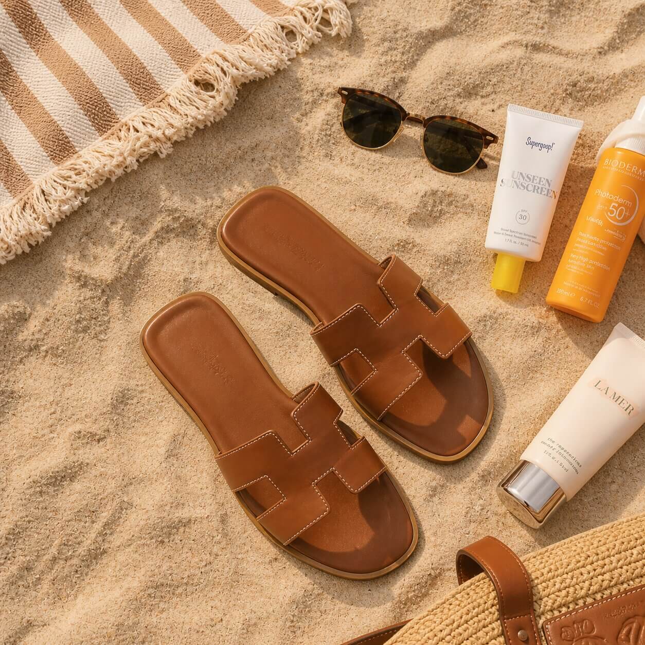Women's Slippers | Summer Leather Sandals | Comfortable