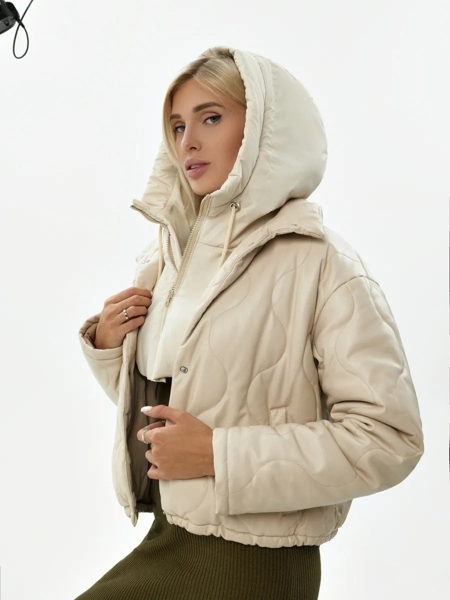 Women hooded scarf zip neck winter one size in multiple colours