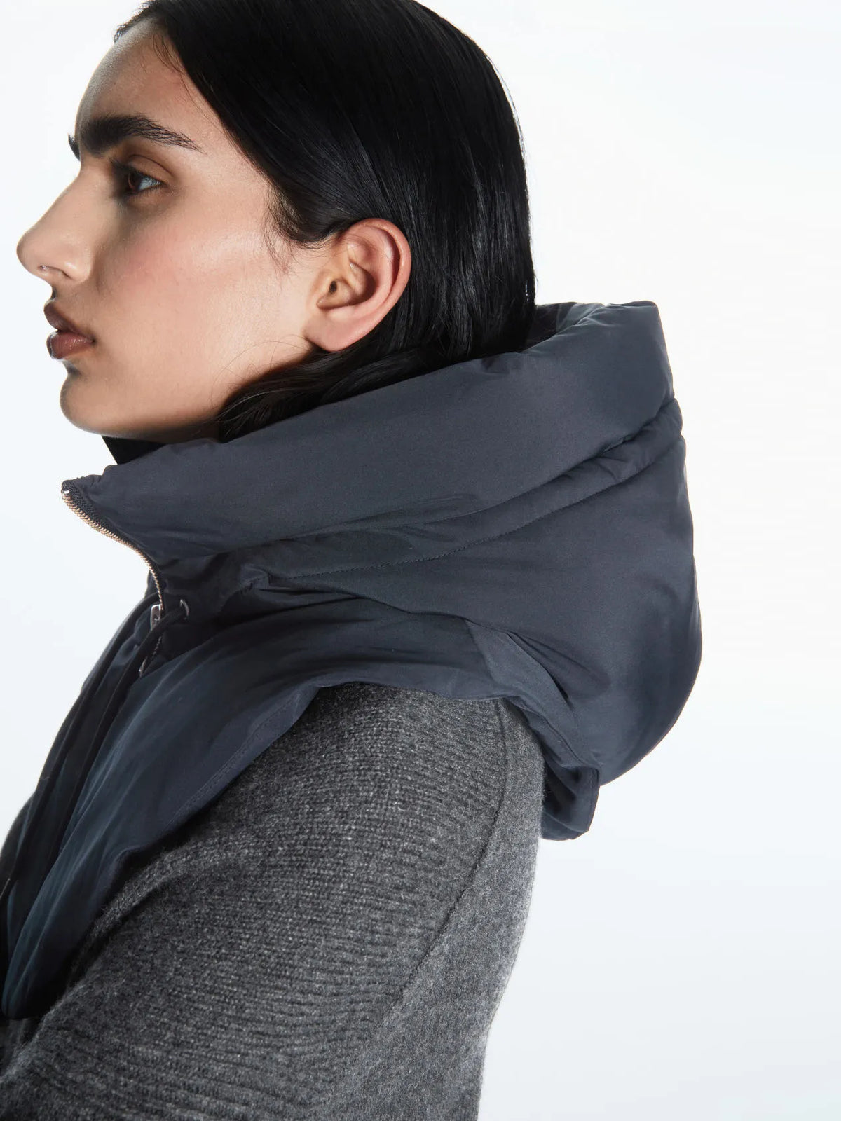 Women hooded scarf zip neck winter one size in multiple colours