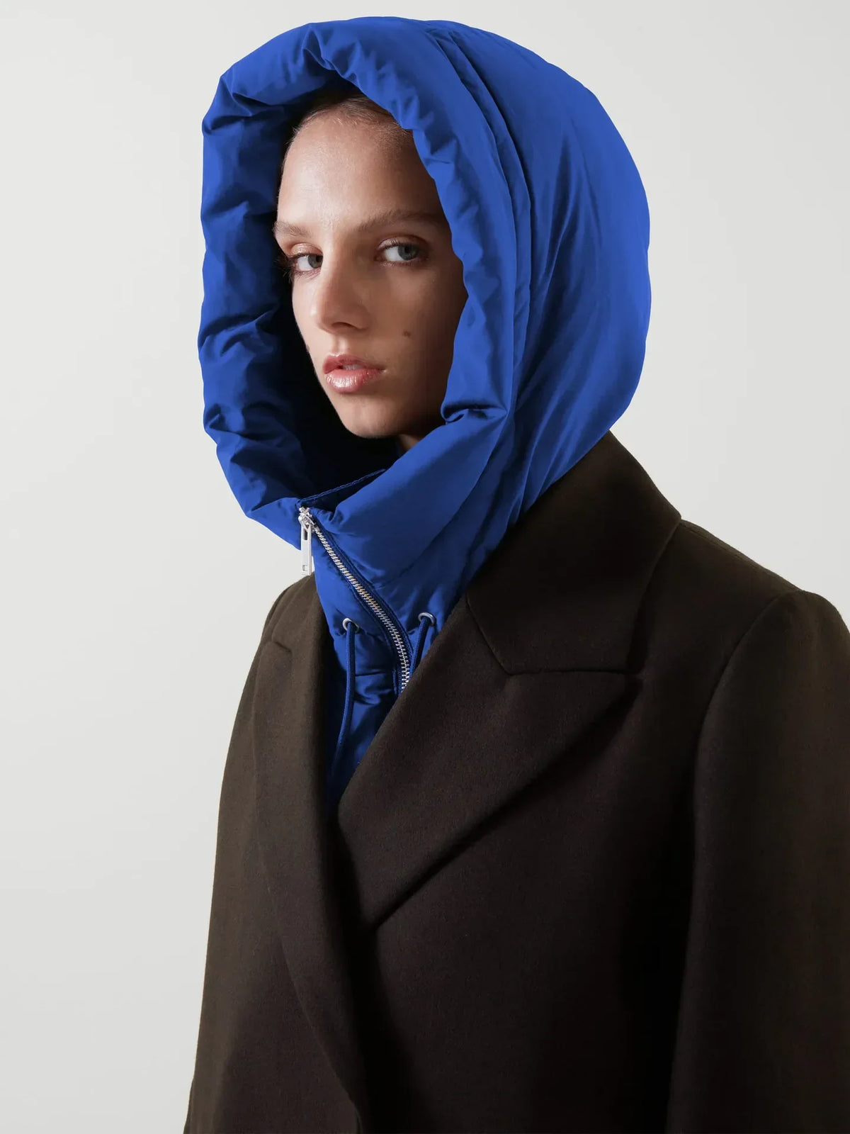 Women hooded scarf zip neck winter one size in multiple colours