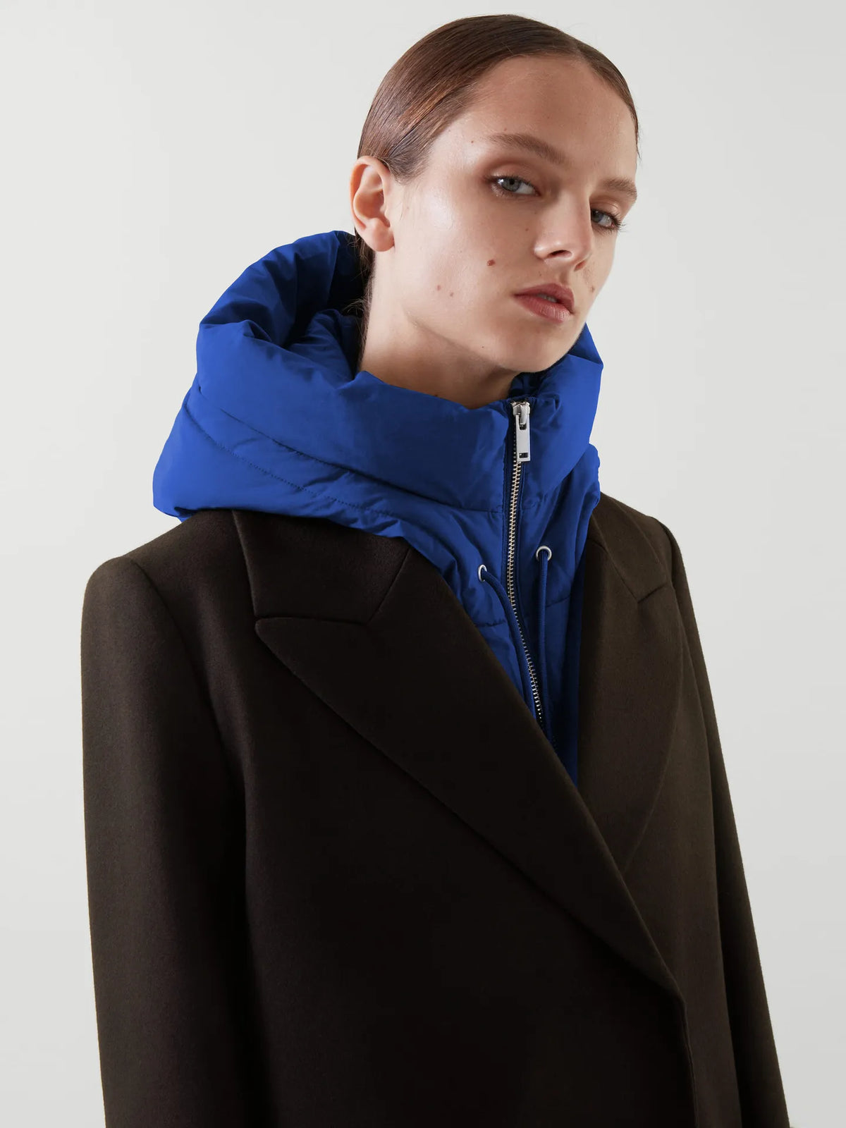 Women hooded scarf zip neck winter one size in multiple colours