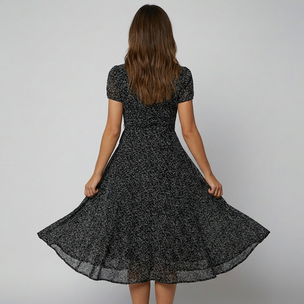 Women's Summer Dress | Floral Print, A-Line, V-Neck