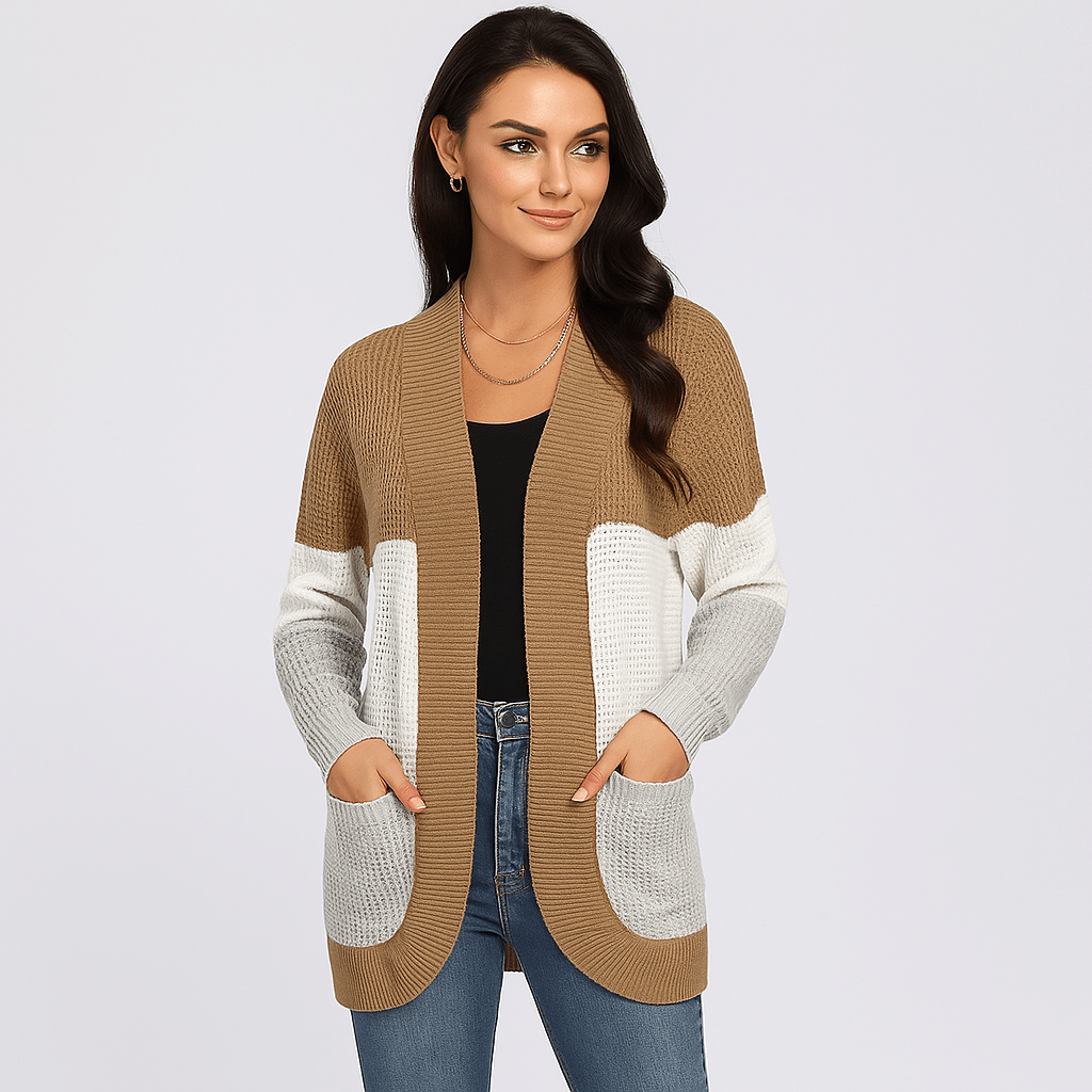 Women's Groft Knit Cardigan - Oversized Loose Fit - Practical Pockets