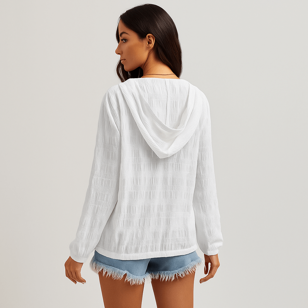 Women's Lightweight Hooded Cardigan - Stilla - Comfort - Casual Style